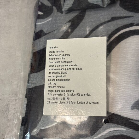 NWT Women's Free People Tights - Time Warp Pattern - Black/Grey/White - One Size - Picture 12 of 12